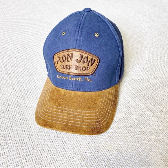 Ron Jon Other - Ron Jon Surf Shop Navy Leather Baseball Ball Hat